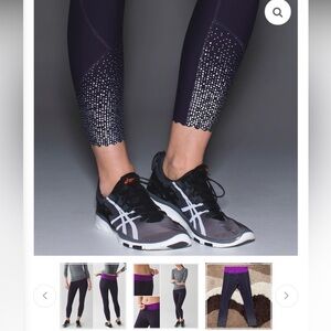 lululemon athletica Purple and White Leggings